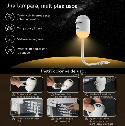 Proyector de Galaxia USB Brazo Flexible